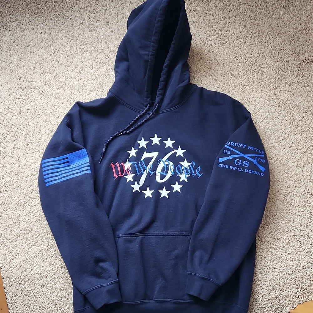 Grunt Style Patriotic Navy Hoodie